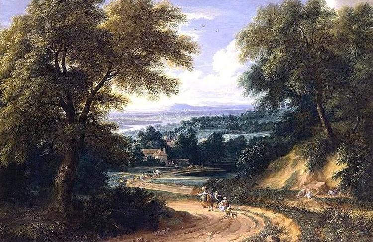 Adriaen Frans Boudewijns Landscape with Travellers Sweden oil painting art